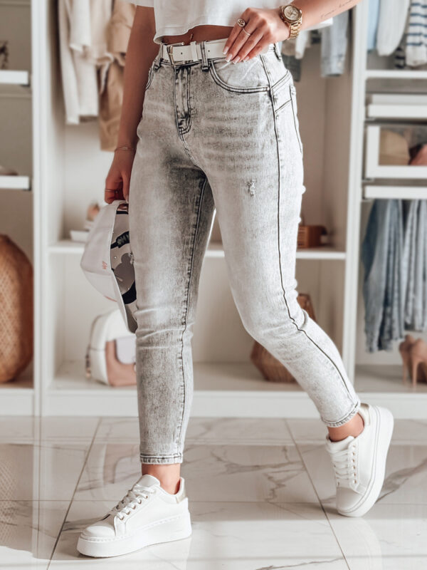 Spodnie damskie slim fit jeansowe SKINNEX szare Dstreet