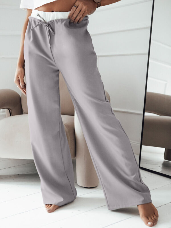 Spodnie damskie wide leg DARAMY szare Dstreet