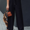 Spodnie damskie wide leg NAMAYAS czarne Dstreet