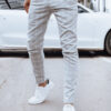Spodnie męskie casual jasnoszare Dstreet