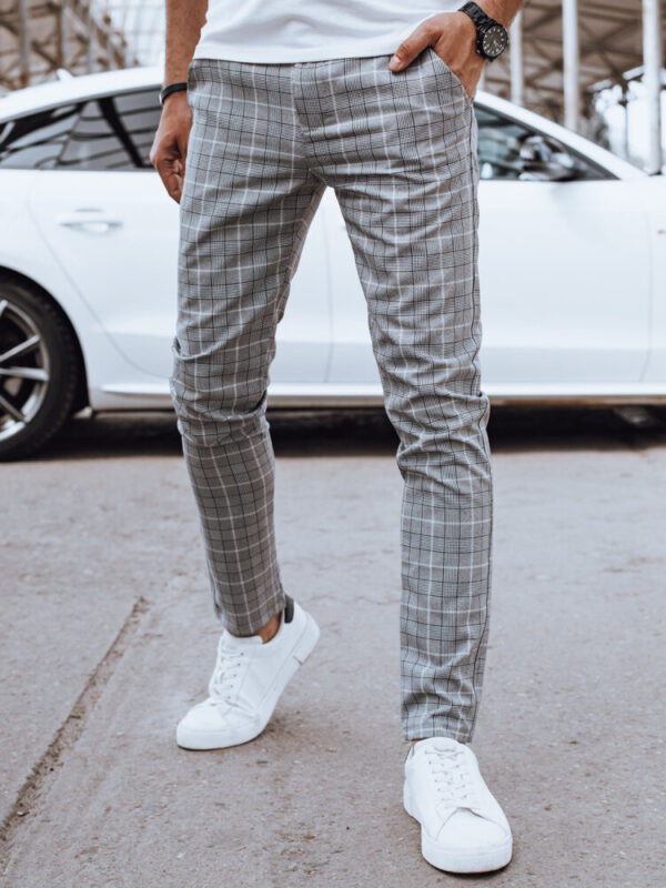 Spodnie męskie casual jasnoszare Dstreet