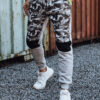 Spodnie męskie dresowe camo szare Dstreet