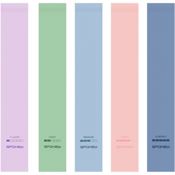 Spokey Artio Set erősítő gumiszalag készlet Pastel