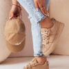 Sportowe sneakersy damskie SNEAKI khaki Dstreet