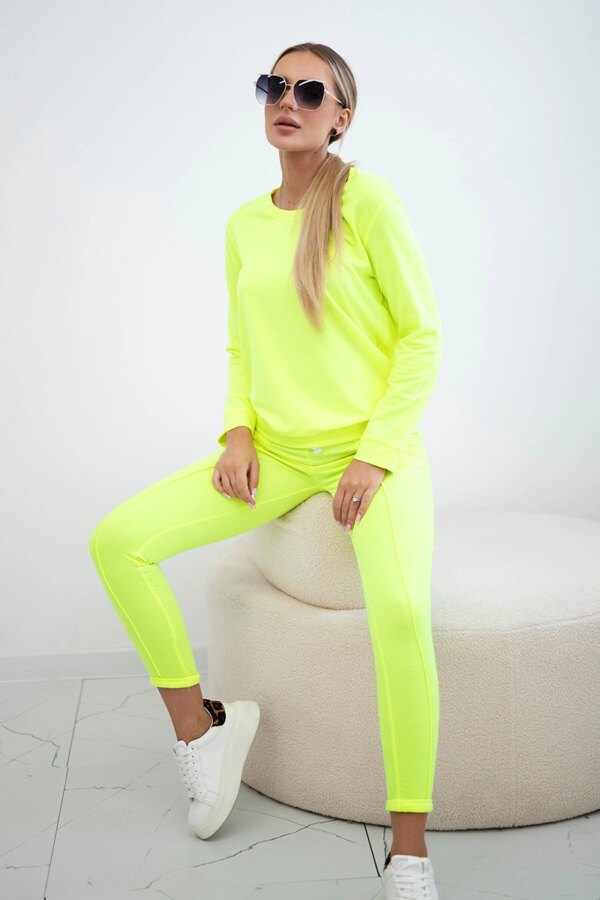Sports set yellow neon