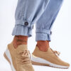 Sporty adjustable heeled shoes beige visconti