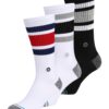 Stance Zokni  szürke melír / tűzpiros / fekete / fehér-hu
