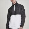 Stand Up Collar Pull Over Jacket blk/wht