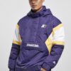 Starter Color Block Half Zip Retro Jacket Starter Purple/WHT/Buff Yellow