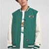 Starter Nylon College Jacket Dark Fresh Green/Pale White