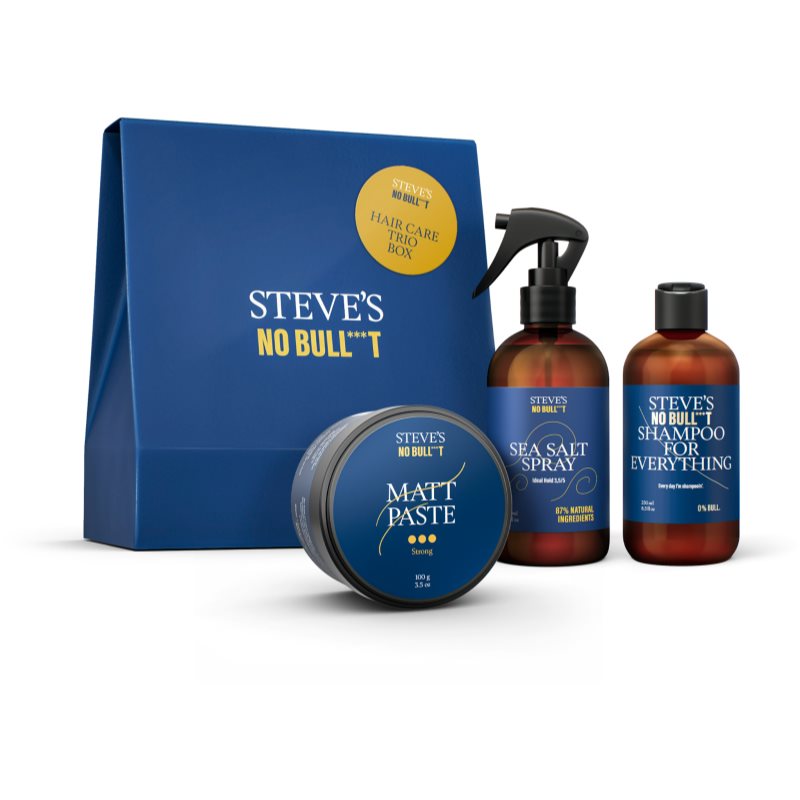 Steve's No Bull***t Hair Care Trio Box ajándékszett hajra uraknak