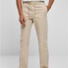 Straight slit pants made of soft grass