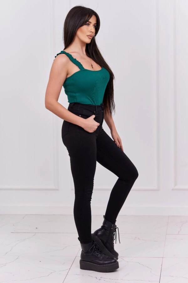 Strapless blouse green