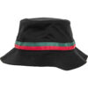 Stripe Bucket Hat Black/Tan/Green