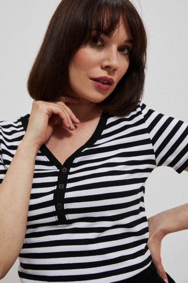 Striped cotton blouse