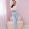 Striped leggings pants blue