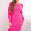 Striped sweater dress pink neon