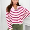 Striped sweater fuchsia