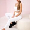 Striped top with a white blouse