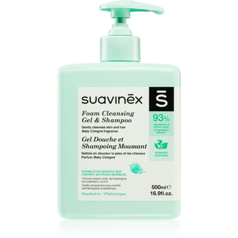 Suavinex Foam Cleansing Gel & Shampoo habsampon gyermekeknek születéstől kezdődően Baby Cologne 500 ml-Ár