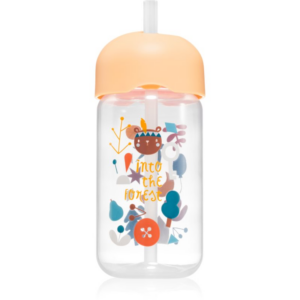 Suavinex Forest Straw Trainer Cup gyerekkulacs szívószállal 18 m+ Yellow 340 ml-Ár