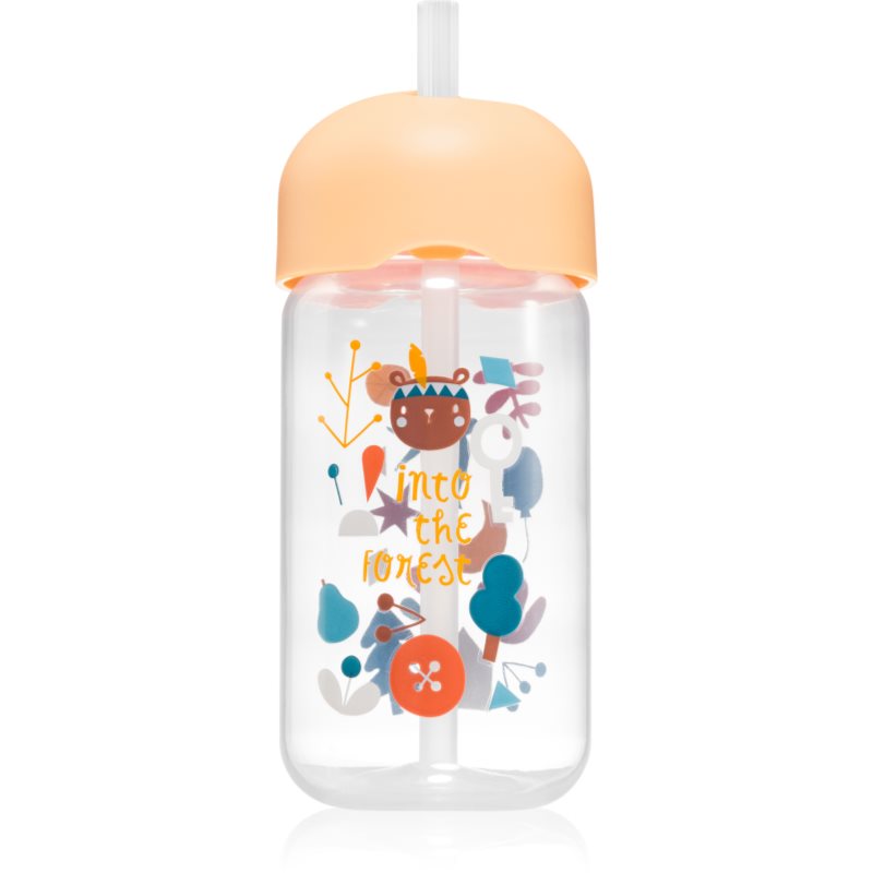 Suavinex Forest Straw Trainer Cup gyerekkulacs szívószállal 18 m+ Yellow 340 ml-Ár
