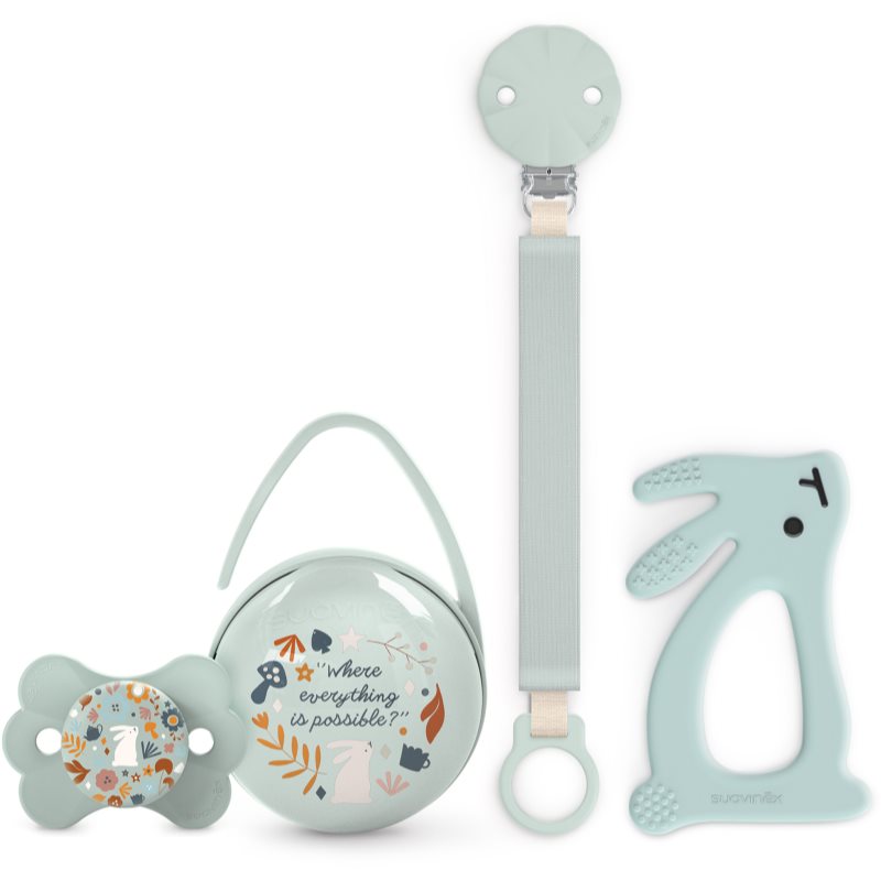 Suavinex Wonderland Gift Set 0-6 m Green ajándékszett újszülötteknek