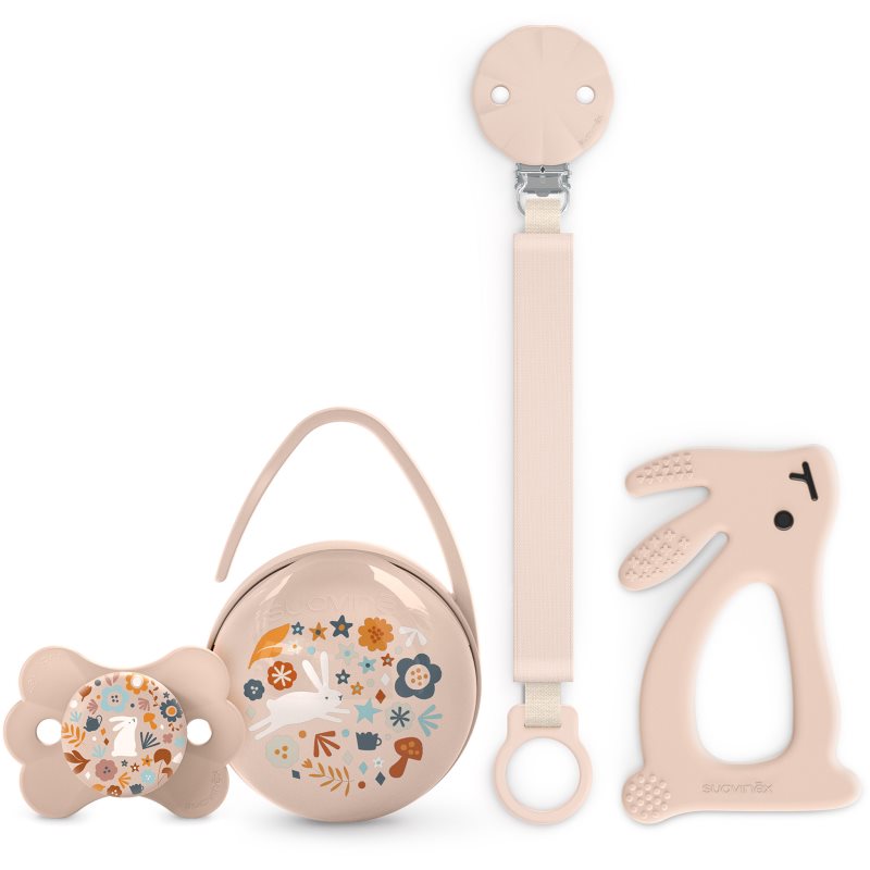 Suavinex Wonderland Gift Set 0-6 m Pink ajándékszett újszülötteknek