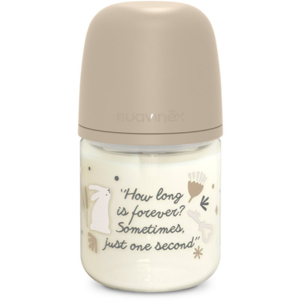 Suavinex Wonderland SX Pro Physiological Anti-Colic Glass cumisüveg üvegből S Slow Flow 0 m+ Cream 120 ml
