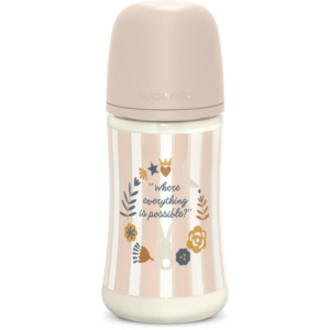 Suavinex Wonderland SX Pro Physiological Anti-Colic cumisüveg M Medium Flow 3 m+ Pink 270 ml