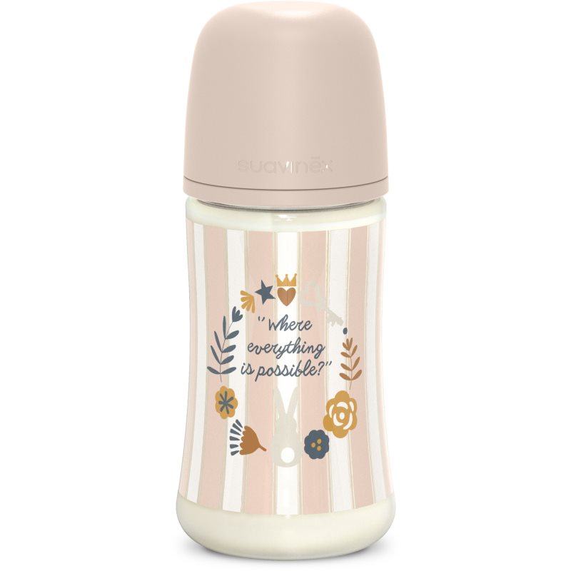 Suavinex Wonderland SX Pro Physiological Anti-Colic cumisüveg M Medium Flow 3 m+ Pink 270 ml