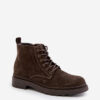 Suede Insulated Men's Ankle Boots Zipper Big Star Brown