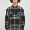 Summit Long Oversized Plaid Shirt Black