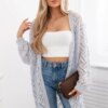 Super KID Mohair long cardigan blue