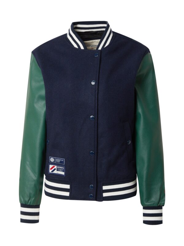 Superdry Átmeneti dzseki  tengerészkék / zöld / fehér-hu
