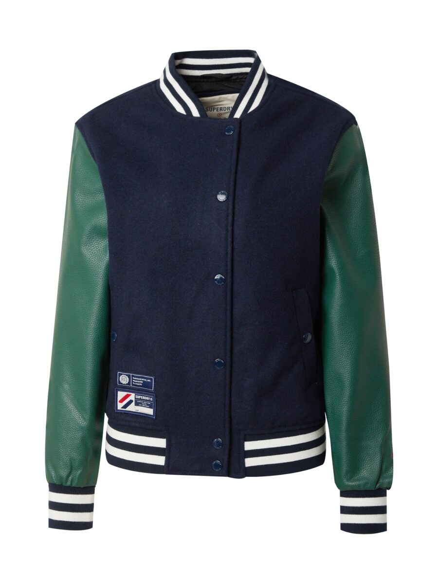 Superdry Átmeneti dzseki  tengerészkék / zöld / fehér-hu