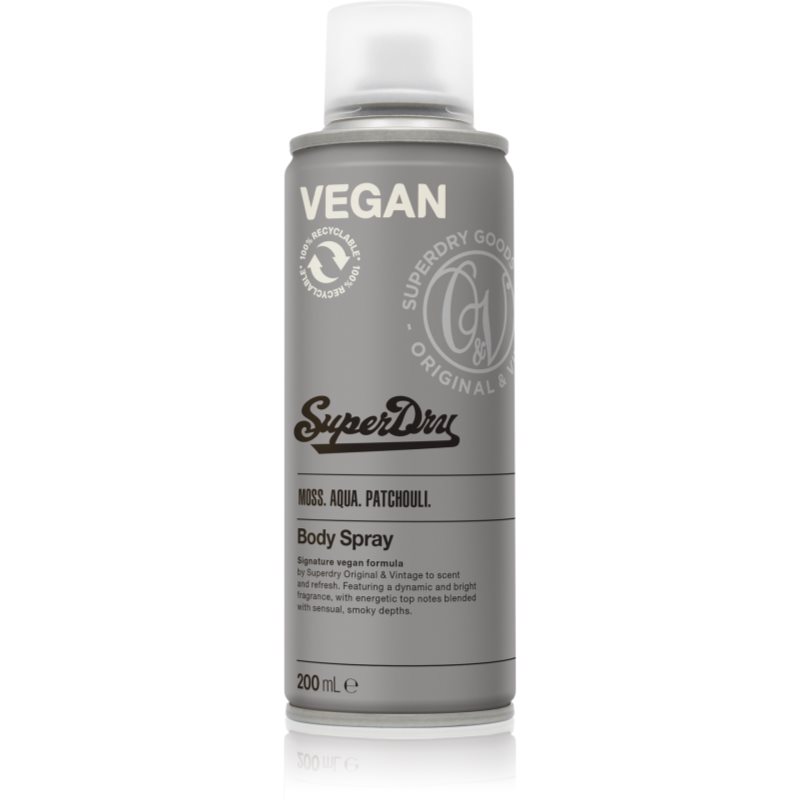 Superdry Moss. Aqua. Patchouli. testápoló spray uraknak 200 ml-Ár