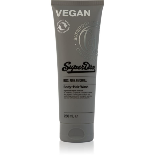 Superdry Moss. Aqua. Patchouli. tusfürdő gél testre és hajra uraknak 250 ml-Ár