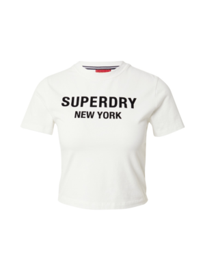 Superdry Póló  fekete / fehér-Ár