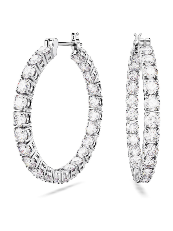 Swarovski Fülbevalók 'Matrix'  ezüst / átlátszó-Hungary