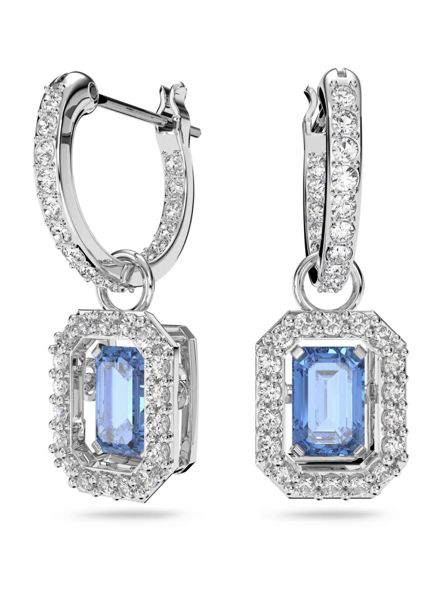 Swarovski Fülbevalók 'Una drop earrings'  kék / ezüst / átlátszó-Hungary
