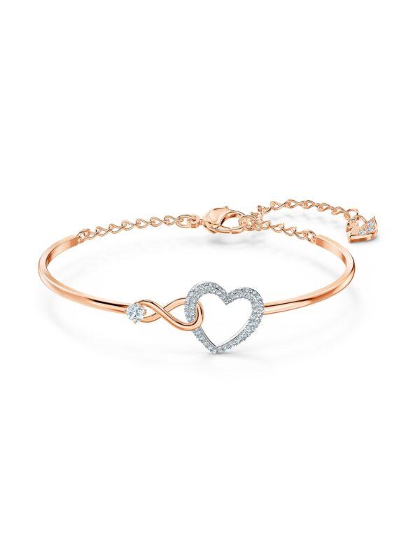 Swarovski Karkötő 'Infinity'  rózsaszín arany / ezüst