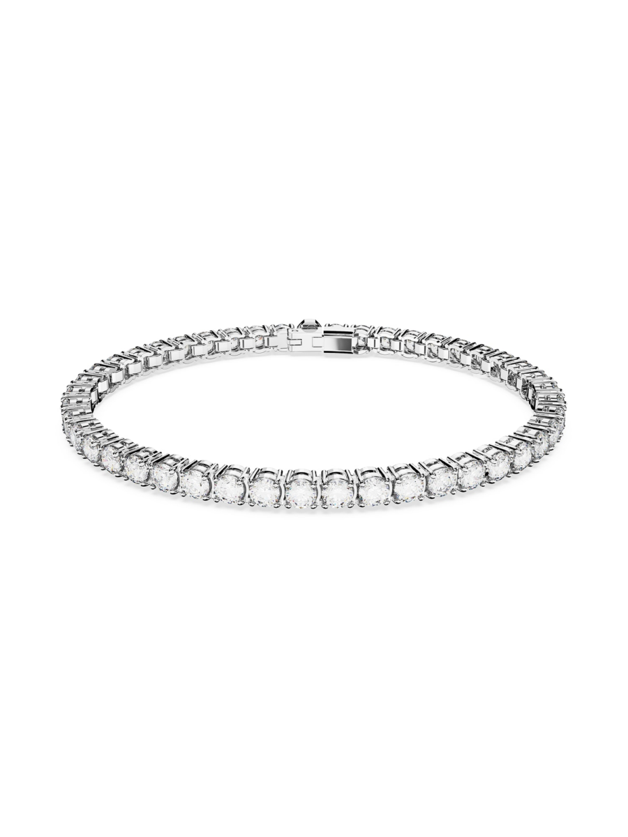 Swarovski Karkötő 'Matrix Tennis bracelet'  ezüst / átlátszó-Hungary