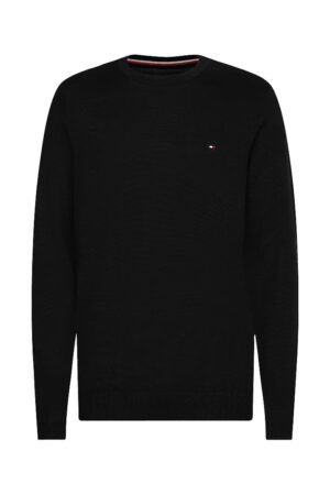 Sweater - TOMMY HILFIGER CORE COTTON-SILK CNECK black