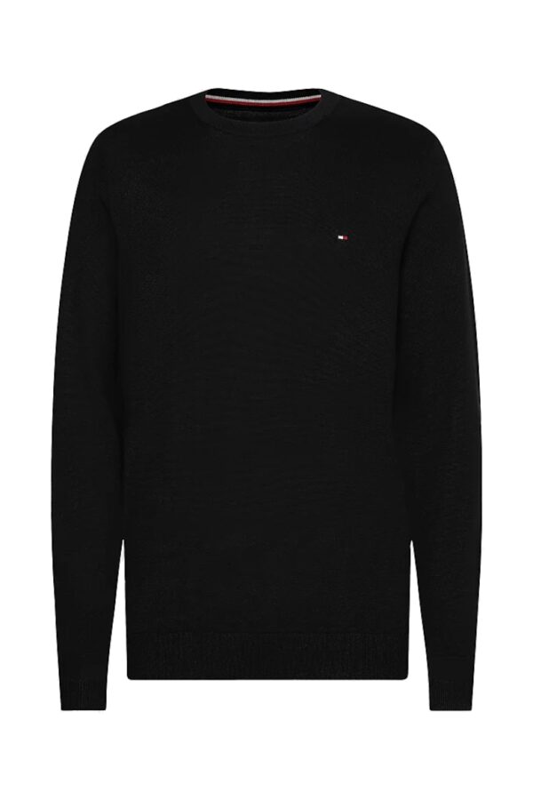 Sweater - TOMMY HILFIGER CORE COTTON-SILK CNECK black