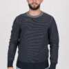 Sweater - TOMMY HILFIGER TWO COLOR STRUCTURED SWEATER dark blue-grey