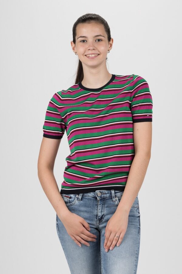 Sweater - TOMMY HILFIGER VALOU C-NK SWTR SS multicolor