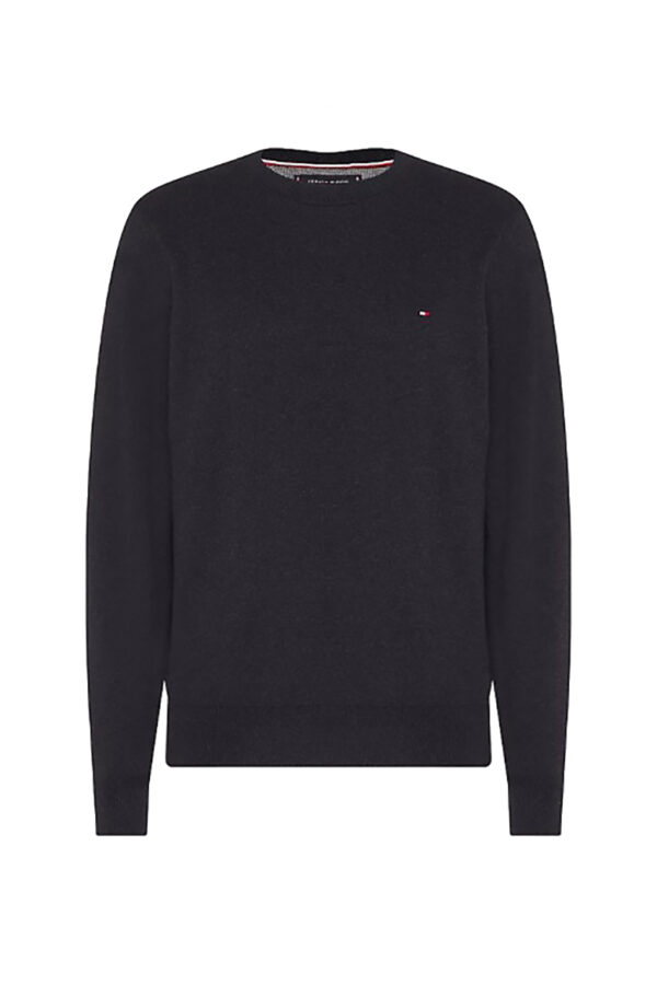 Sweater - Tommy Hilfiger PIMA COTTON CASHMERE CREW NECK black