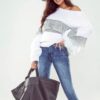Sweater white By o la la cxp1221.white/grey