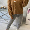 Sweater with a decorative camel weave